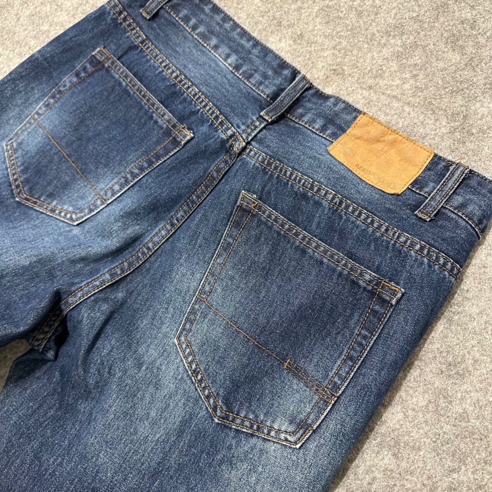 Aeropostale Jeans Mens 32x30 Blue Denim Straight Leg Casual Classic Pockets